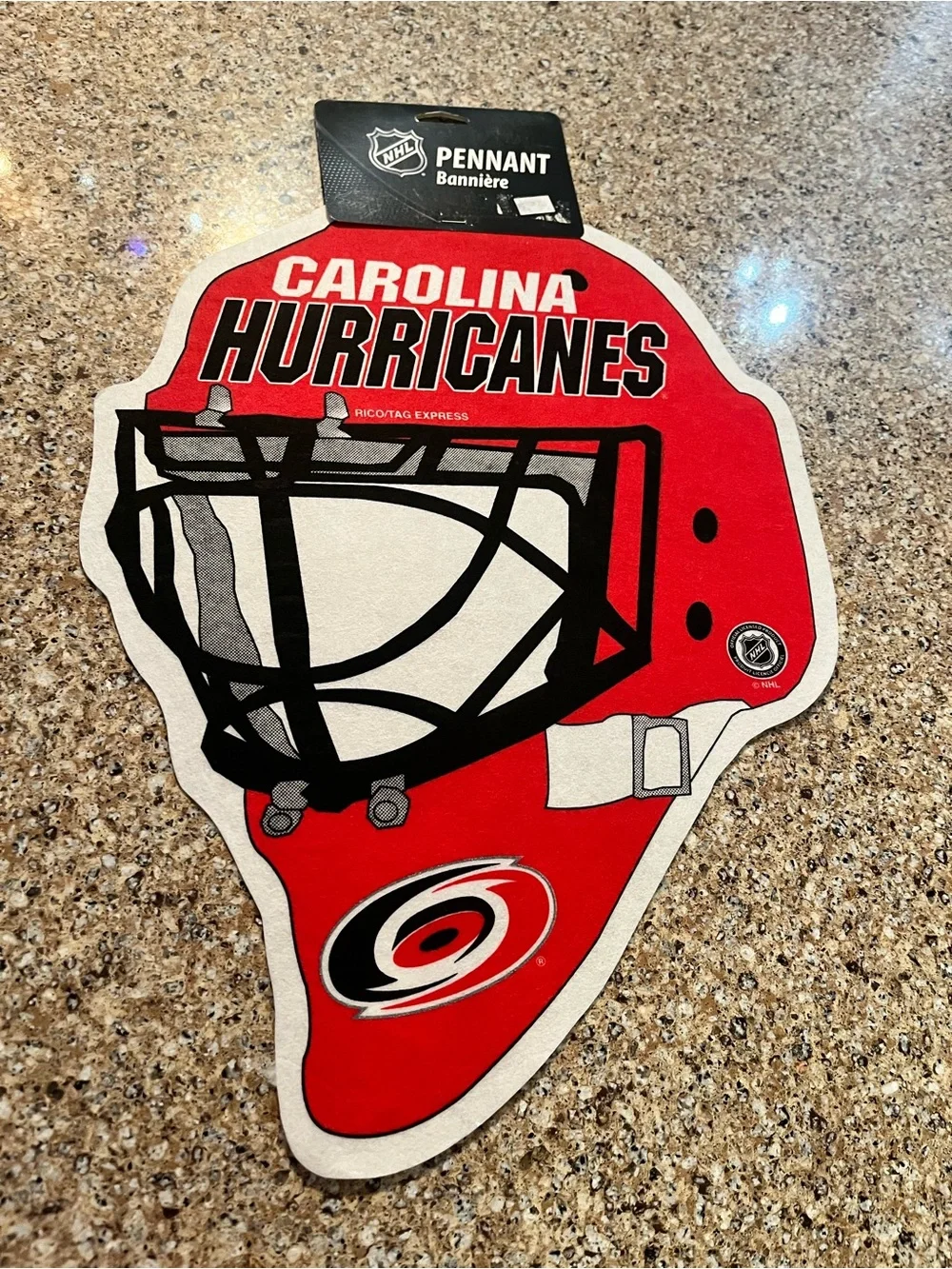 NHL Carolina Hurricanes Red Helmet Wall Pennant 13” X 18”